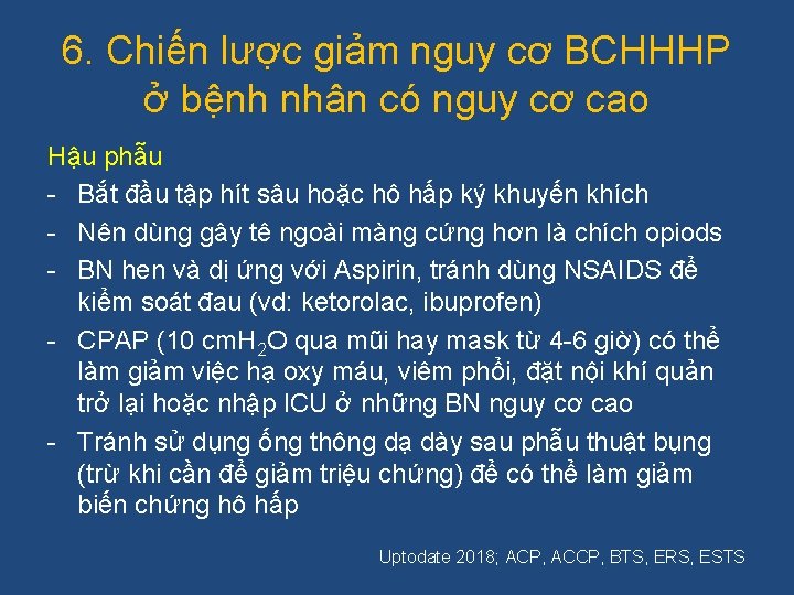 6. Chiến lược giảm nguy cơ BCHHHP ở bệnh nhân có nguy cơ cao