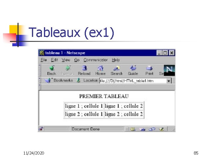 Tableaux (ex 1) 11/24/2020 85 