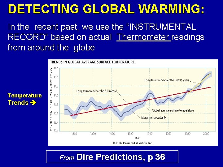 DETECTING GLOBAL WARMING: In the recent past, we use the “INSTRUMENTAL RECORD” based on