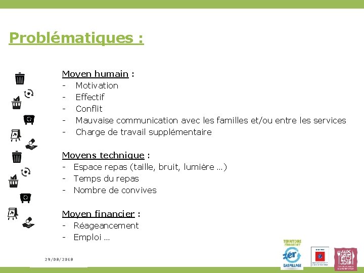 Problématiques : Rencontre #2 Moyen humain : - Motivation - Effectif - Conflit -