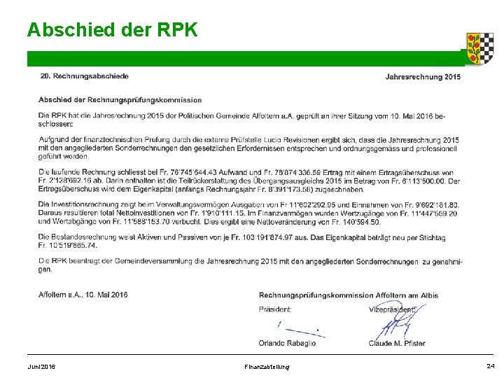 Abschied der RPK Juni 2016 Finanzabteilung 24 