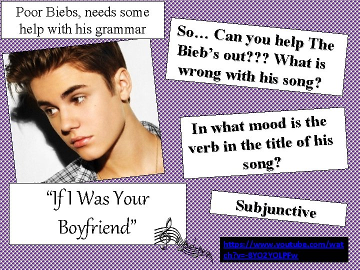 Poor Biebs, needs some help with his grammar So… Can yo u help The