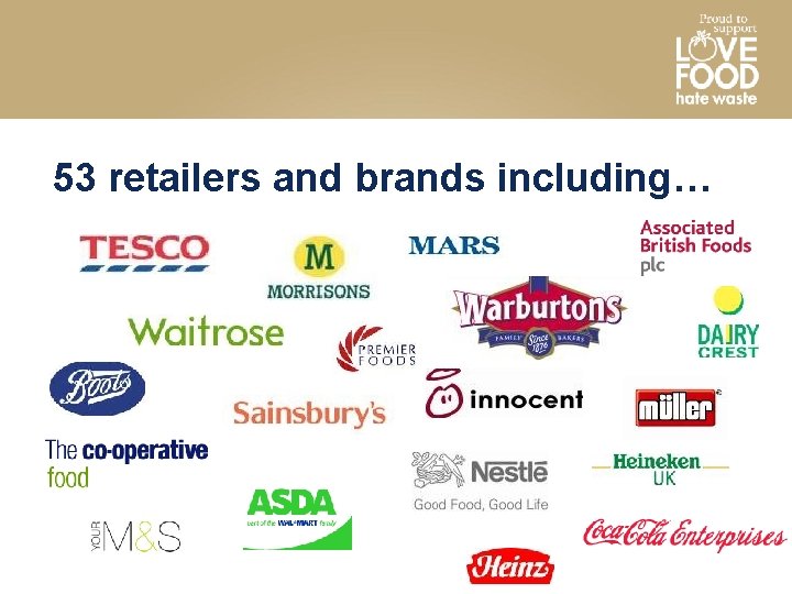 53 retailers and brands including… 