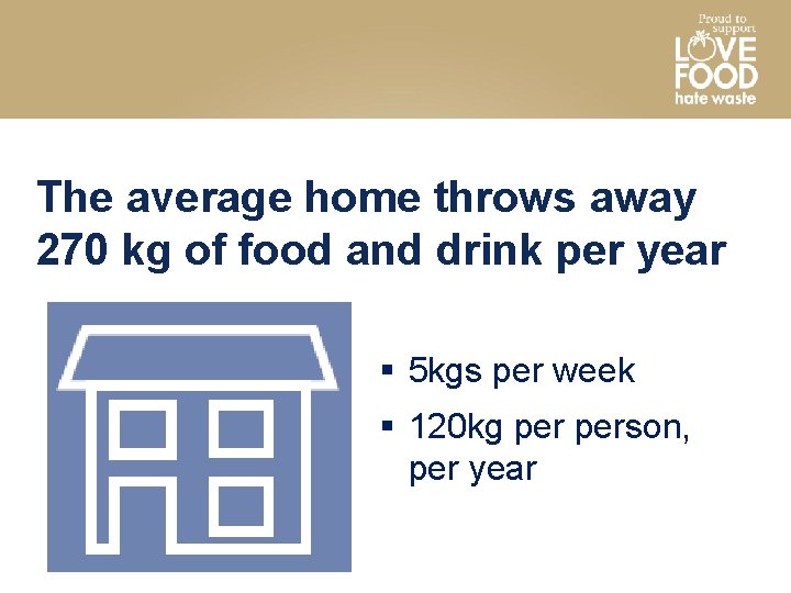 The average home throws away 270 kg of food and drink per year §