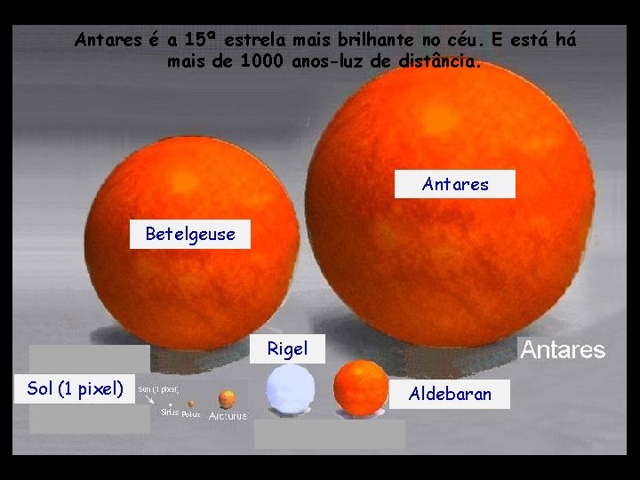 Antares é a 15ª estrela mais brilhante no céu. E está há mais de