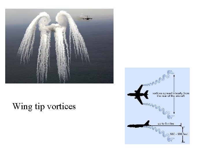 Wing tip vortices 