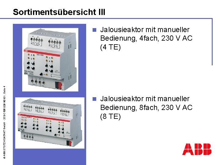 © ABB STOTZ-KONTAKT Gmb. H - 2 CDC 506 029 N 0101 , Seite