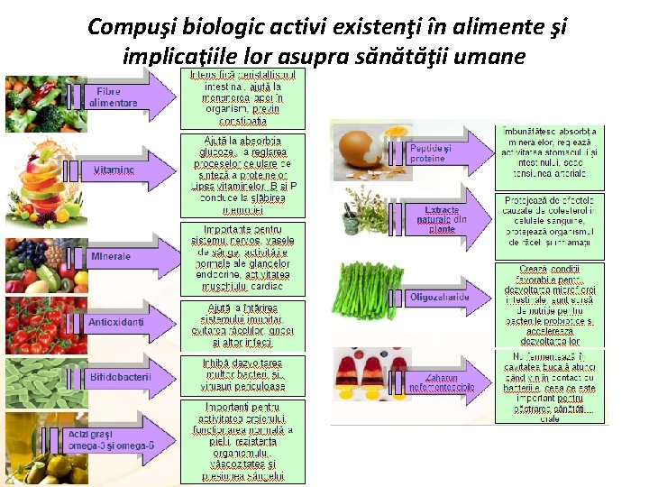 Compuşi biologic activi existenţi în alimente şi implicaţiile lor asupra sănătăţii umane 