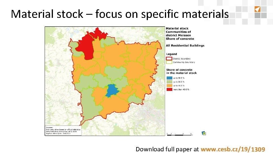 Material stock – focus on specific materials Download full paper at www. cesb. cz/19/8888