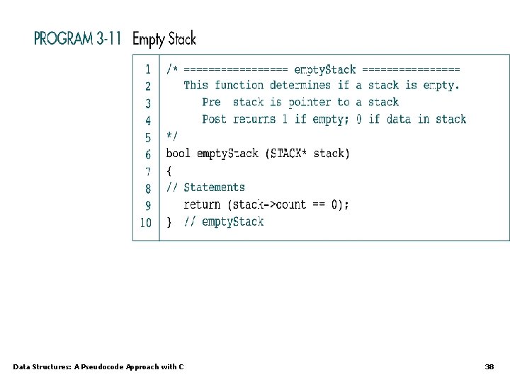 Data Structures: A Pseudocode Approach with C 38 