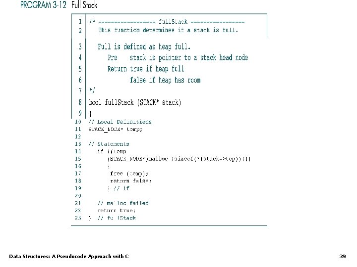 Data Structures: A Pseudocode Approach with C 39 