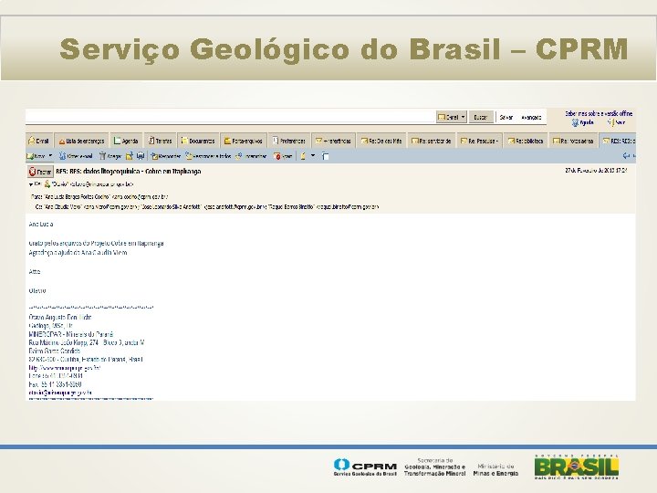 Serviço Geológico do Brasil – CPRM 