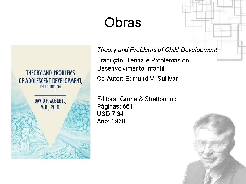 Obras Theory and Problems of Child Development Tradução: Teoria e Problemas do Desenvolvimento Infantil