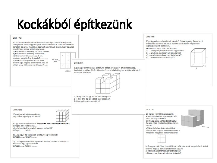 Kockákból építkezünk Kockákból építkezünk