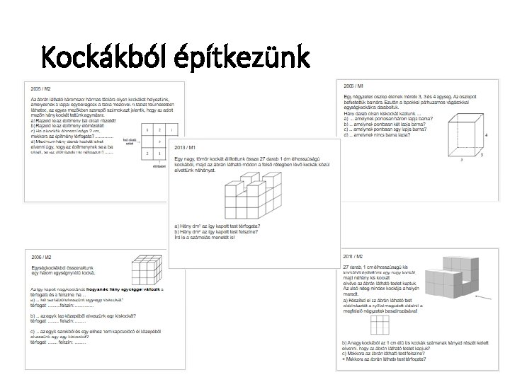 Kockákból építkezünk 