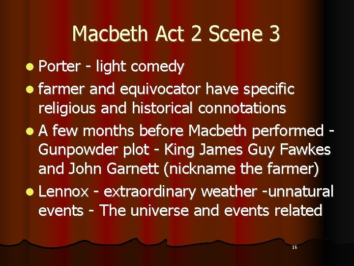 Macbeth Act 2 Scene 3 l Porter - light comedy l farmer and equivocator