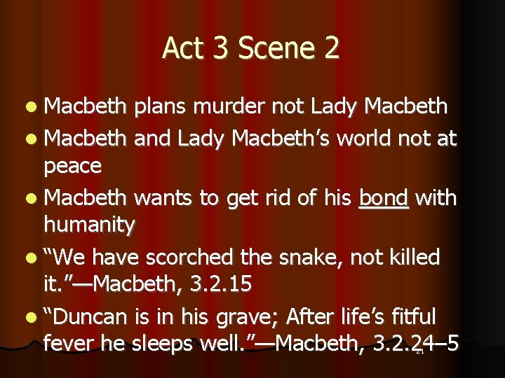 Act 3 Scene 2 l Macbeth plans murder not Lady Macbeth l Macbeth and