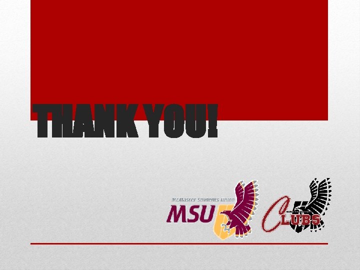 THANK YOU! 