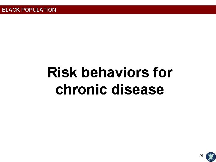 BLACK POPULATION Risk behaviors for chronic disease 35 