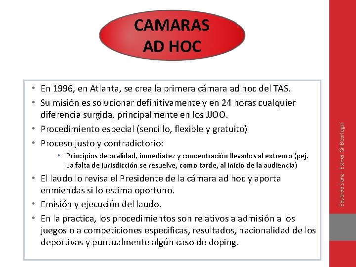  • En 1996, en Atlanta, se crea la primera cámara ad hoc del