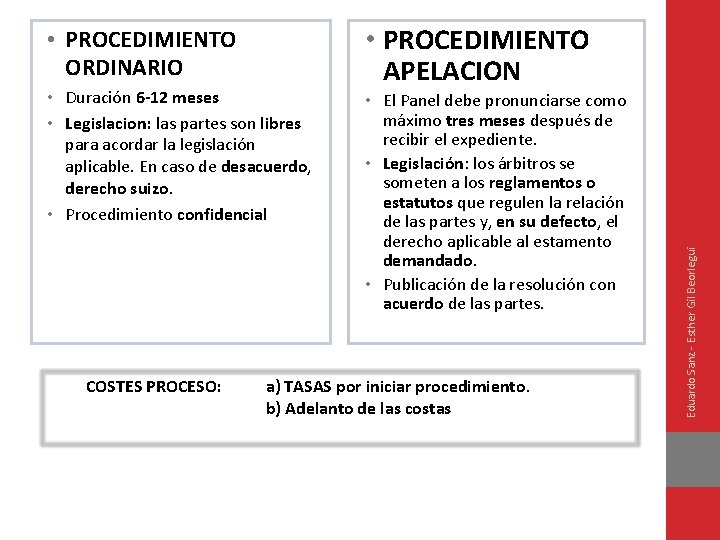  • Duración 6 -12 meses • Legislacion: las partes son libres para acordar