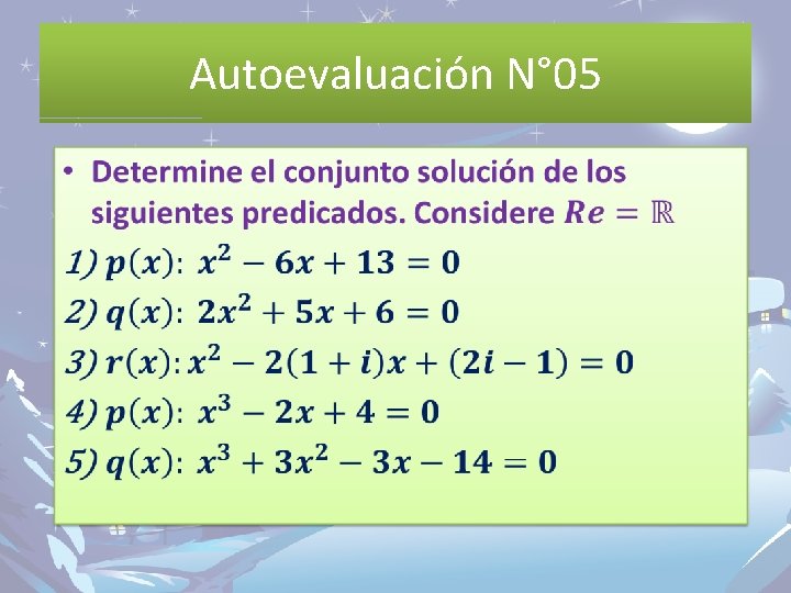 Autoevaluación N° 05 • 