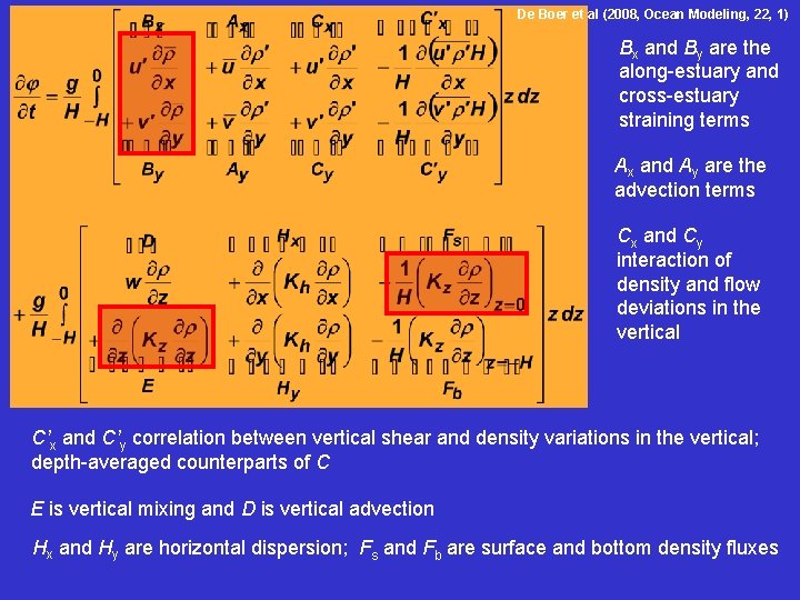 De Boer et al (2008, Ocean Modeling, 22, 1) Bx and By are the