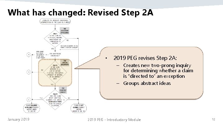 What has changed: Revised Step 2 A • 2019 PEG revises Step 2 A: