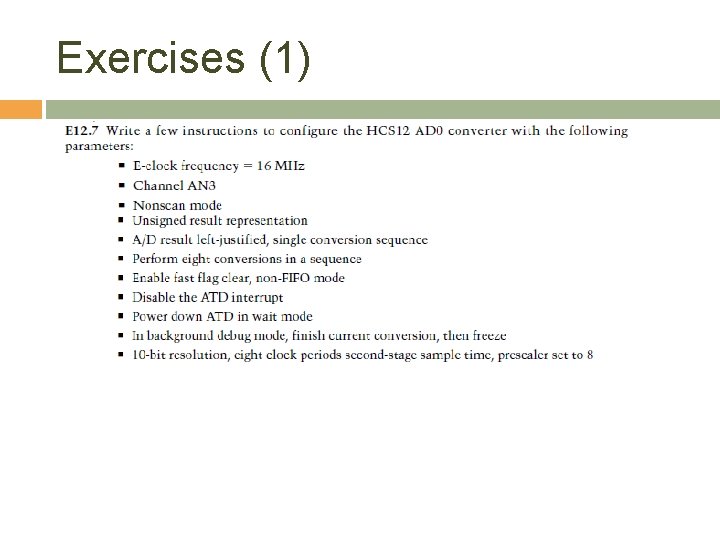 Exercises (1) 