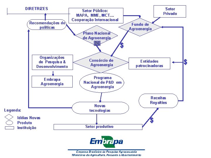 DIRETRIZES Recomendações de políticas Setor Privado Setor Público: MAPA, MME, MCT. . Cooperação Internacional
