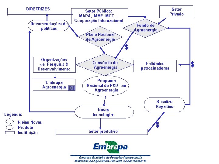 DIRETRIZES Recomendações de políticas Setor Privado Setor Público: MAPA, MME, MCT. . Cooperação Internacional