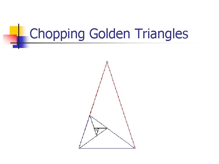 Chopping Golden Triangles 