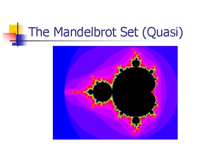 The Mandelbrot Set (Quasi) 