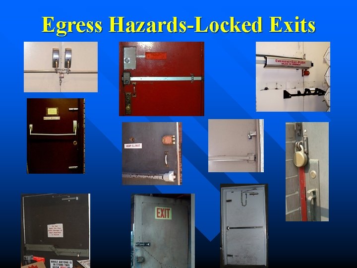 Egress Hazards-Locked Exits Egress Hazards-Locked Exits