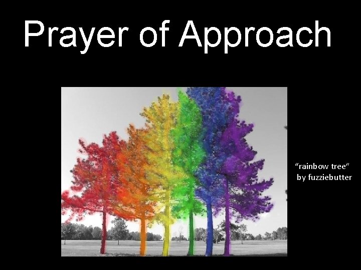 Prayer of Approach “rainbow tree” by fuzziebutter 