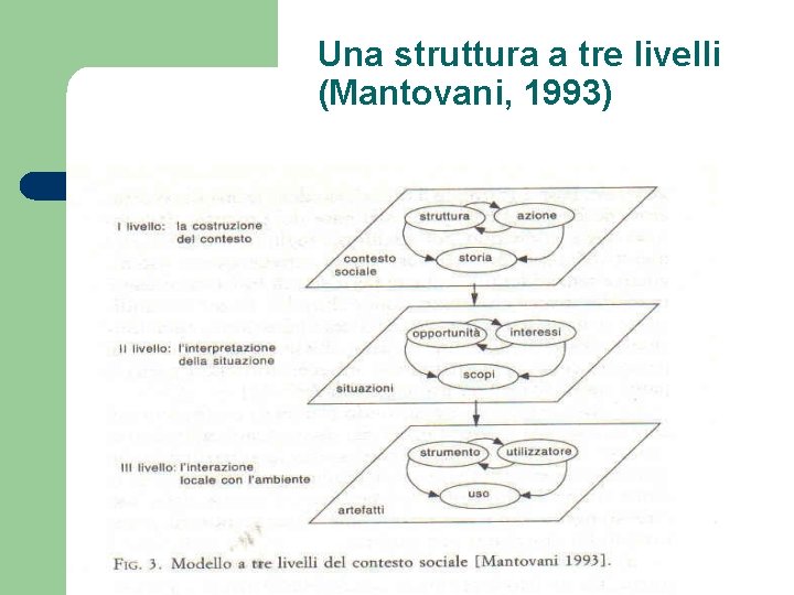 Una struttura a tre livelli (Mantovani, 1993) 