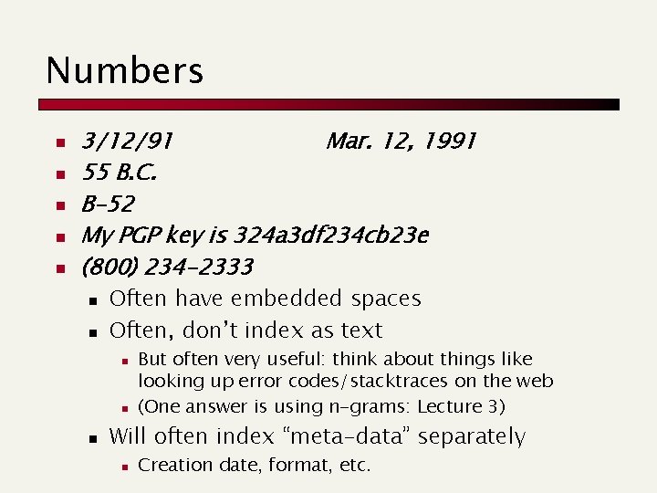 Numbers n n n 3/12/91 Mar. 12, 1991 55 B. C. B-52 My PGP