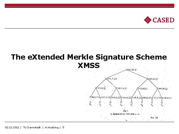 The e. Xtended Merkle Signature Scheme XMSS 02. 12. 2011 | TU Darmstadt |