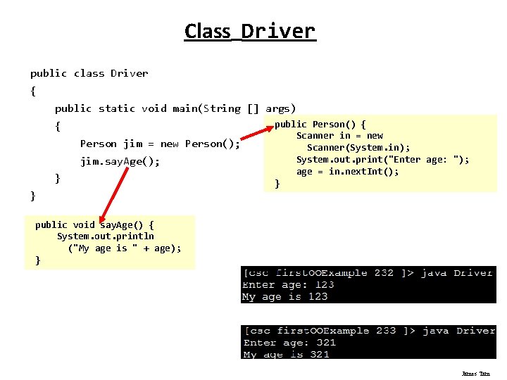 Class Driver public class Driver { public static void main(String [] args) { Person