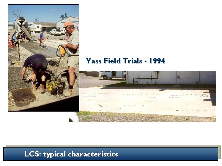 Yass Field Trials - 1994 LCS: typical characteristics 