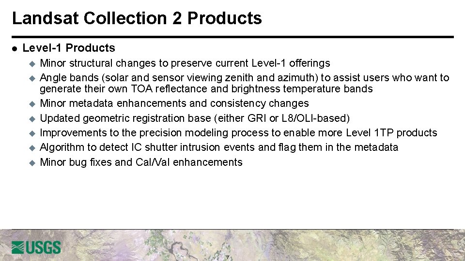 USGS Landsat Overview 5 September 2018 Steve Labahn