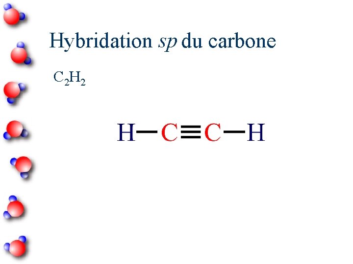  Hybridation sp du carbone C 2 H 2 