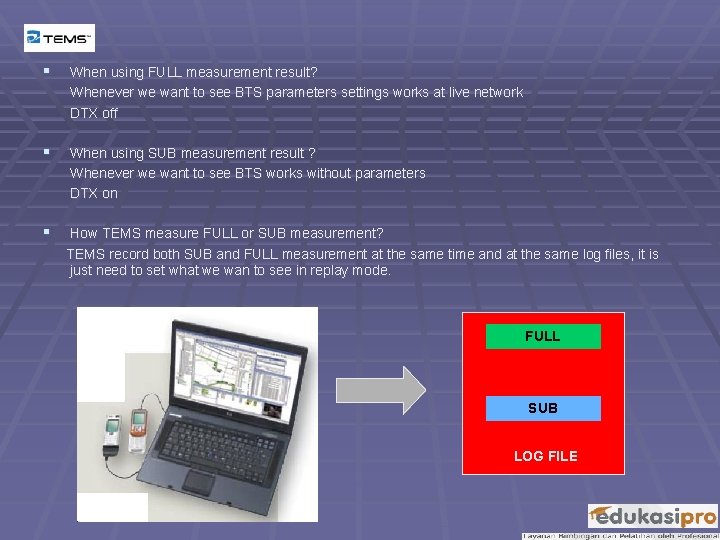 § When using FULL measurement result? Whenever we want to see BTS parameters settings