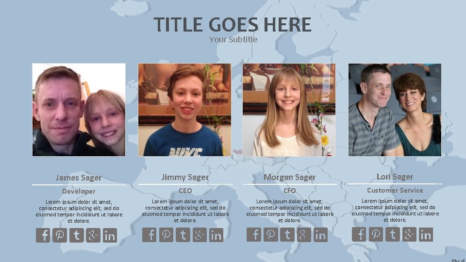 TITLE GOES HERE Your Subtitle James Sager Jimmy Sager Morgan Sager Lori Sager Developer TITLE GOES HERE Your Subtitle James Sager Jimmy Sager Morgan Sager Lori Sager Developer