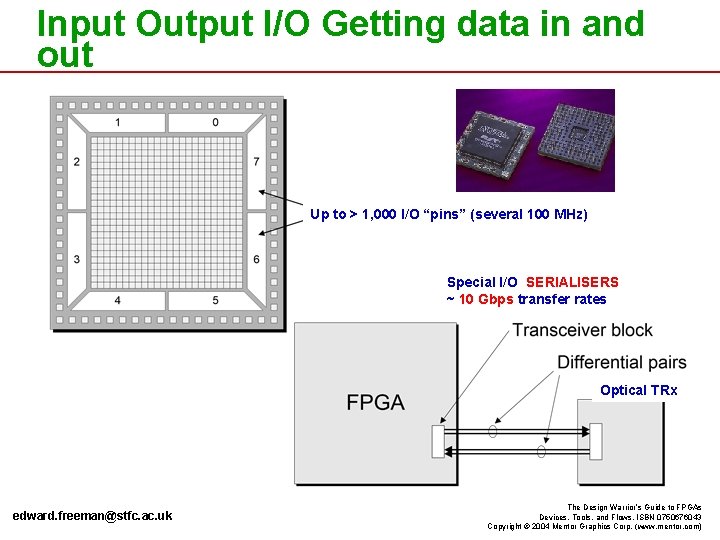 Input Output I/O Getting data in and out Up to > 1, 000 I/O Input Output I/O Getting data in and out Up to > 1, 000 I/O