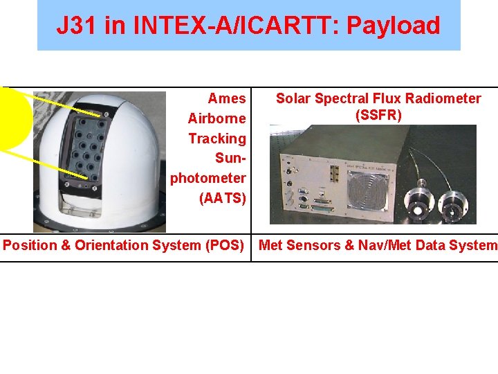 J 31 in INTEX-A/ICARTT: Payload Ames Airborne Tracking Sunphotometer (AATS) Position & Orientation System