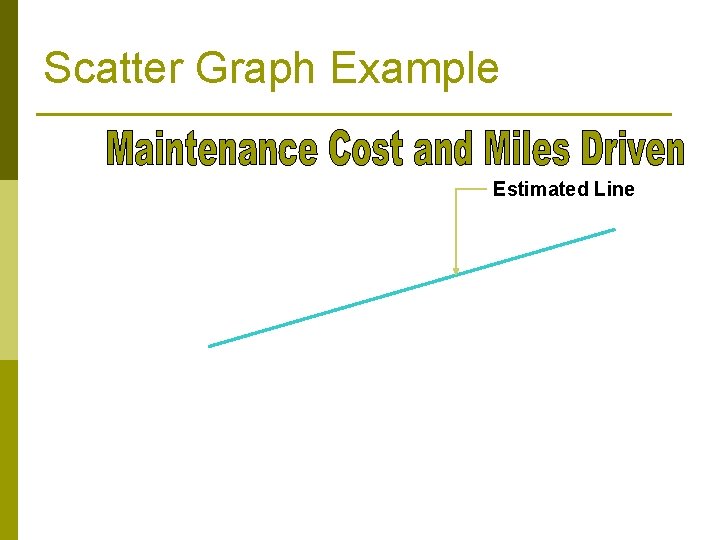 Scatter Graph Example Estimated Line 