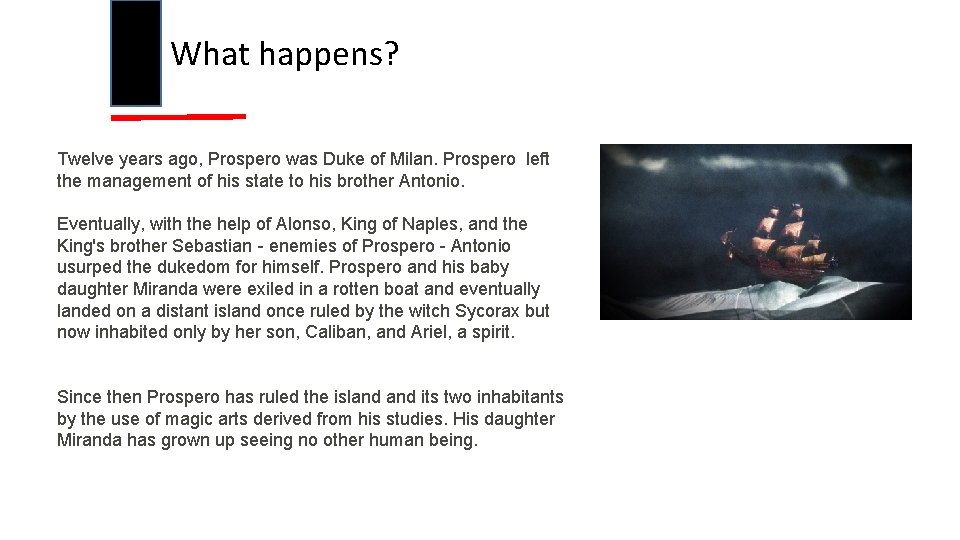 The Tempest Year 8 The Tempest Big Lecture