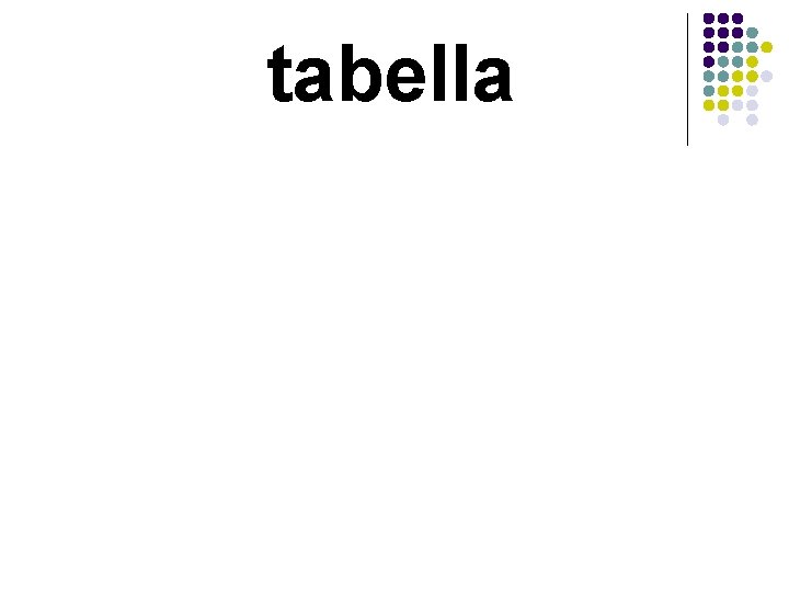 tabella 