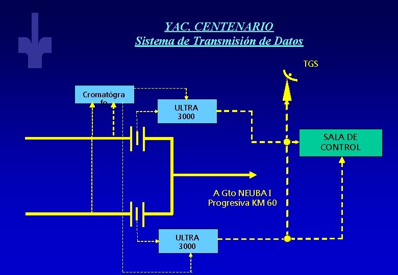 YAC. CENTENARIO Sistema de Transmisión de Datos TGS Cromatógra fo ULTRA 3000 SALA DE